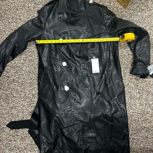 Mango Black Trench Coat with Belt - Picture 7 of 10